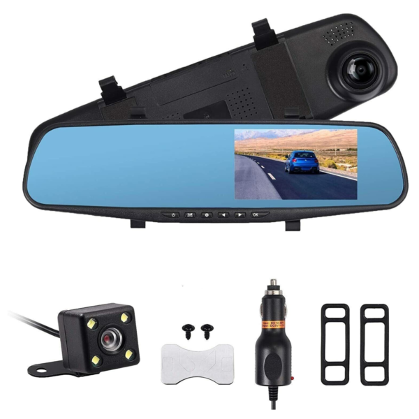 1080P HD Rearview Mirror Car DVR Dual Dash Cam Camera Front Rear Video Recorder - Image 4