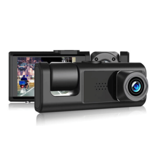 3- HD 1080P Car Dual Lens Dash Cam Front/Rear/Inside Video Recorder Camera G-sensor - Image 2