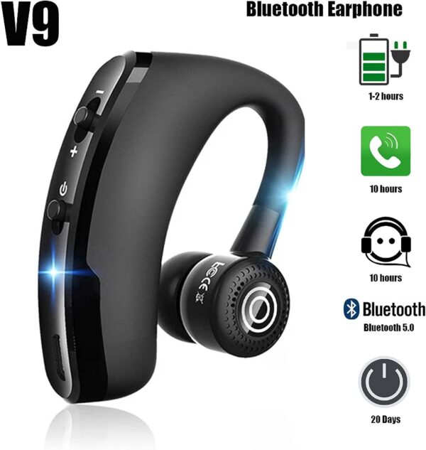 Wireless Bluetooth 5.0 Earbuds Noise Cancelling Headphone Lightweight Handsfree for iPhone, Android - Image 2